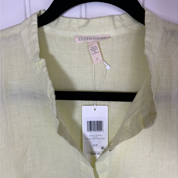 Eileen Fisher Citrus Organic Linen Tunic Top Size Small NWT - Picture 3 of 8